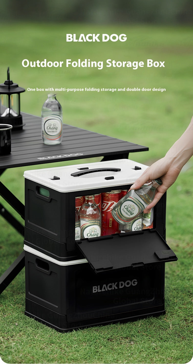 Blackdog ODYSSEY 13L Folding Storage Box Portable Multifunctional Stackable Collapsible Double Door Outdoor Camping Car With Handle PP Food Box