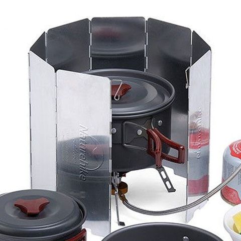 Naturehike Slice Plates Aluminum Alloy Outdoor Cooking Windshield Wind Screen Shield Breaker Folding Board Gas Stove Fire Cook Windscreen Deflector