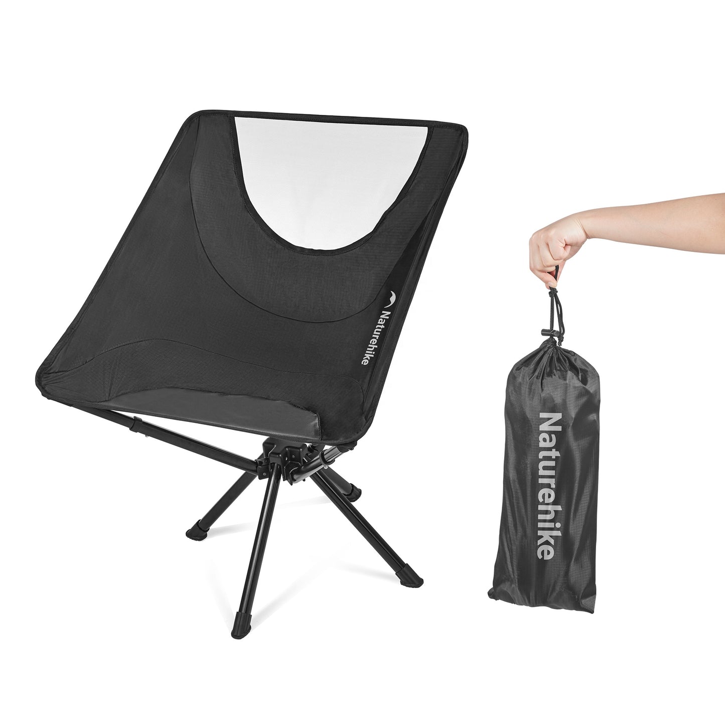 Naturehike STELLALUNA Series L03 Fast Build Portable Ultralight Outdoor Folding Moon Camping Hiking Fishing Foldable Chair Heavy Duty Nature Hike