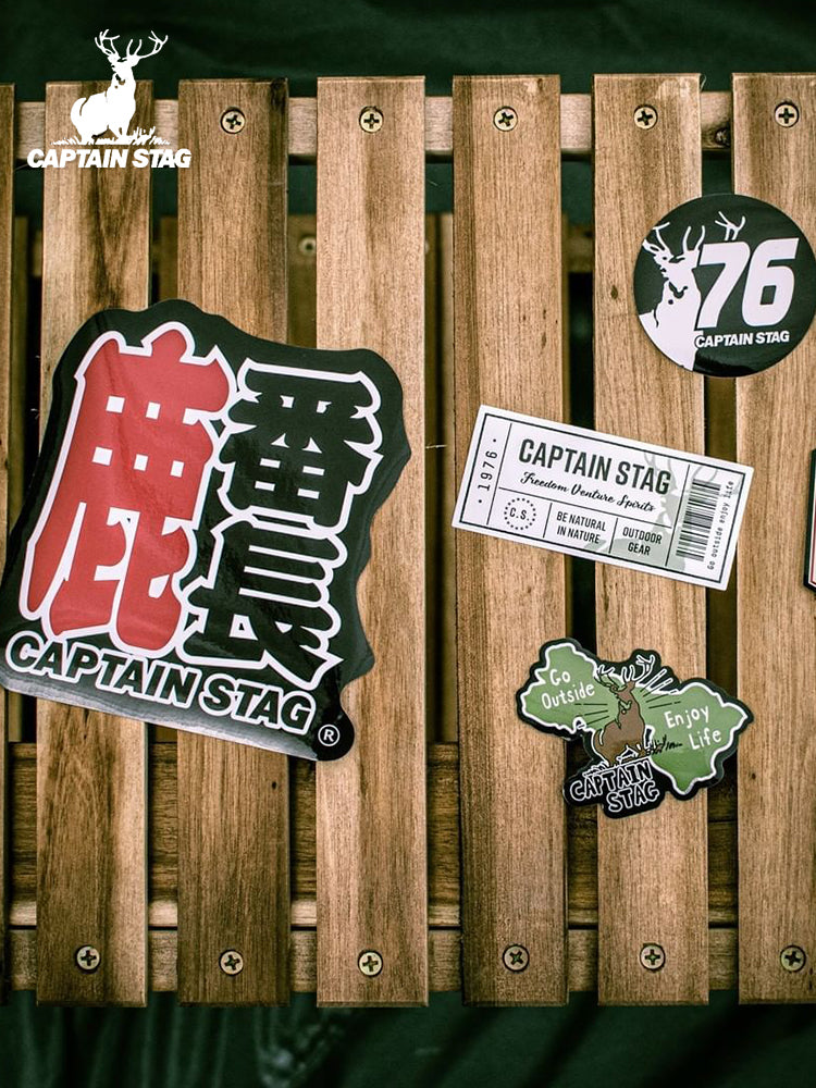 CAPTAIN STAG UM-1524/25/26 Brand Decal Portable Lightweight Vibrant Design Stickers Durable Resistant To Fading Polyvinyl Chloride Resin