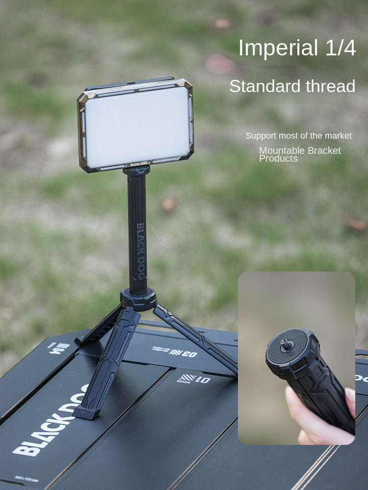 Blackdog Multifunctional Lamp Holder Portable Multipurpose Pan And Tilt Telescopic Foldable Tripod Stand Standard 1/4 Camera Lantern Light Mounting Thread