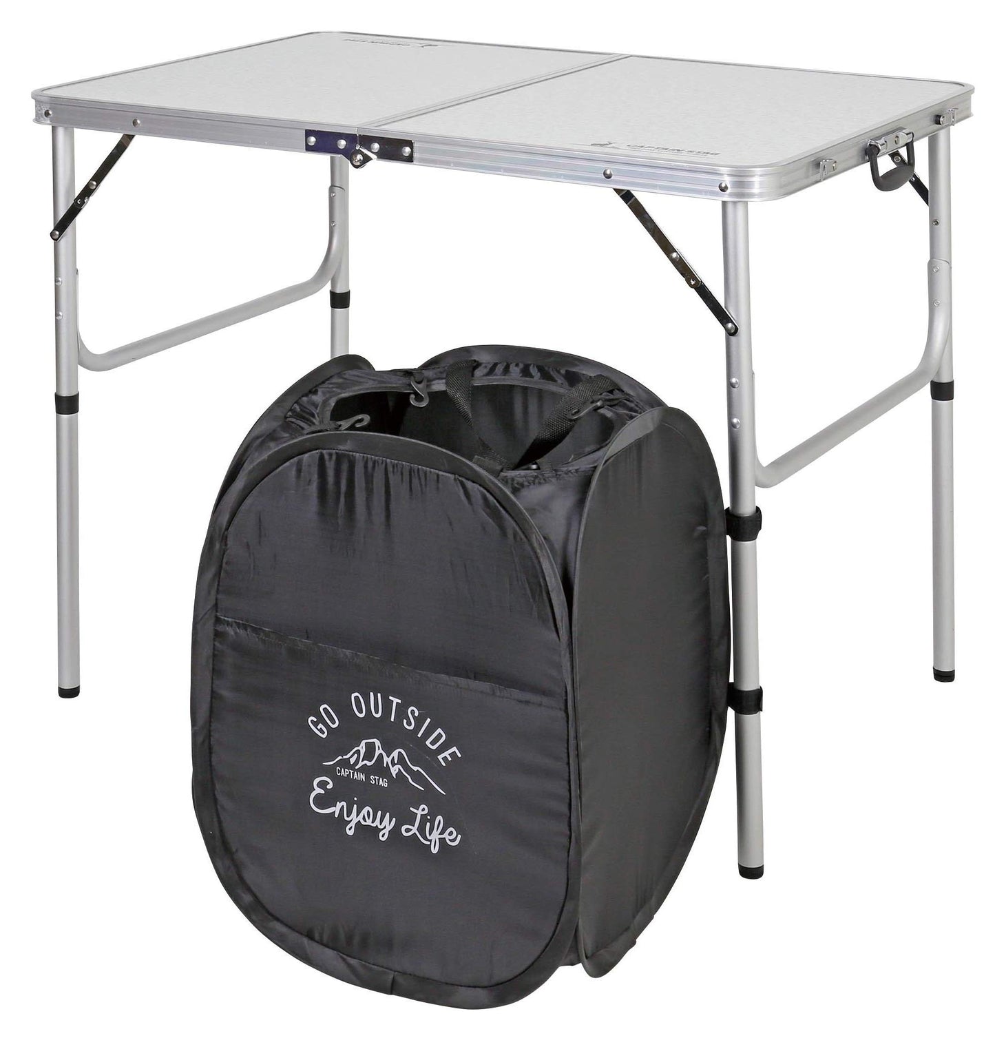 CAPTAIN STAG UM-1550/51 MONTE Pop-up Dustbin Portable Lightweight Folding Trash Garbage Bin Storage Container Box Outdoor Camping Polyester Fabric