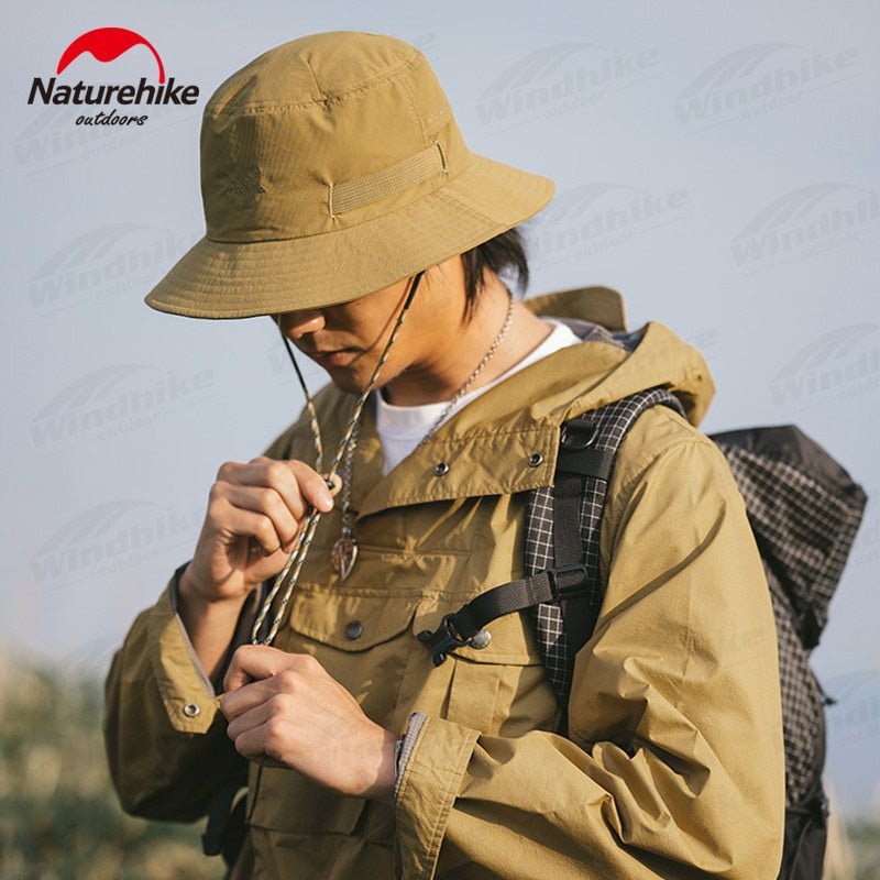 Naturehike Sunscreen Fisherman Hat Portable Lightweight Sun Protection Cap Summer Hat Breathable Bucket Hat Unisex Style UPF50+ Camping Fishing