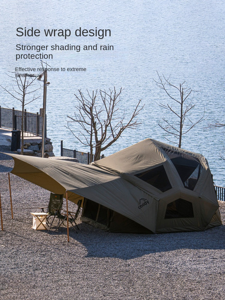 Coody BESTONA AIR Premium Dome Shell Spherical Large Space Air Inflatable Tent Heightened Enlarged All Season Tent Black Beige Army Green