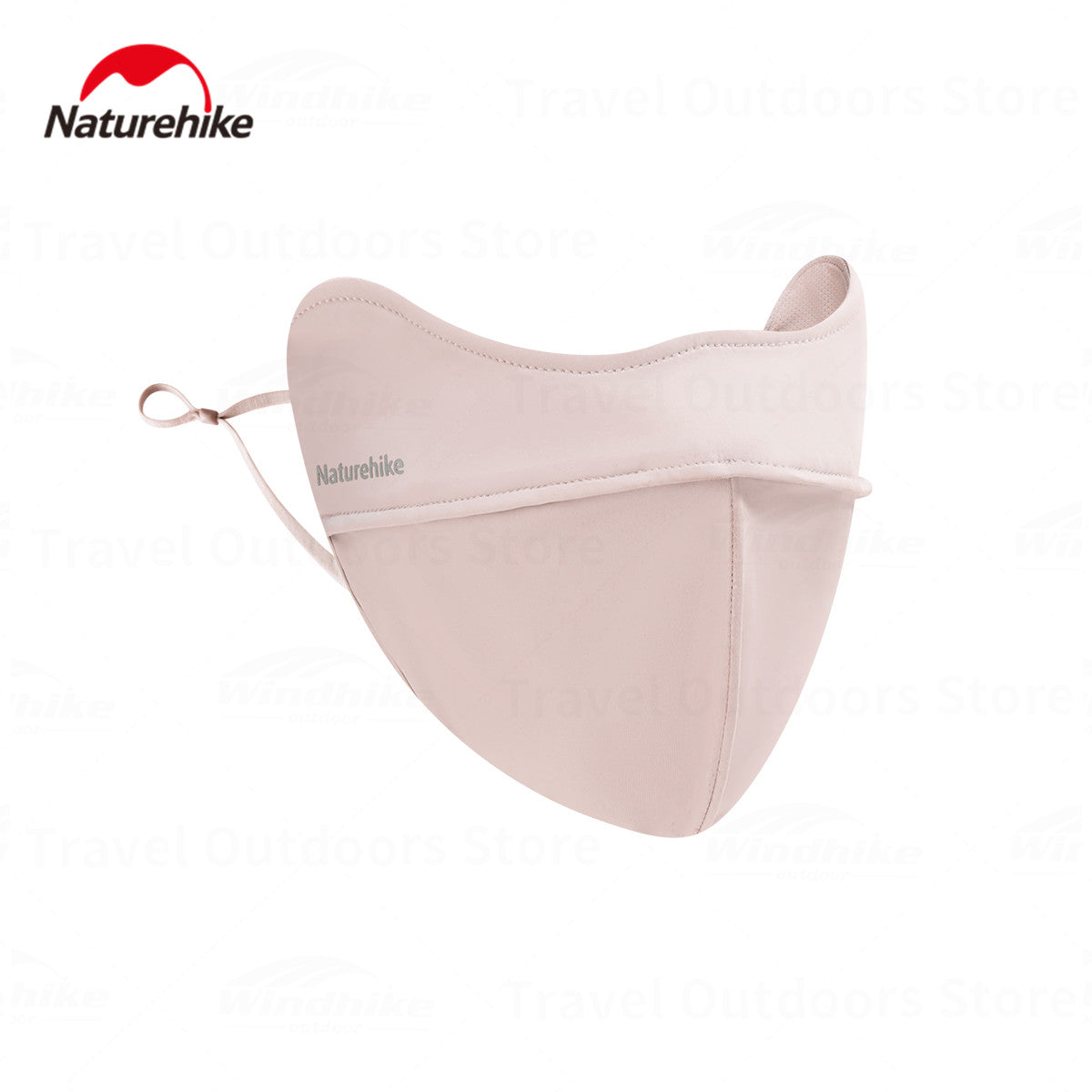 Naturehike Sunscreen Face Scarf Ice Silk Mask Portable Lightweight Adjustable Solid Color Washable Reusable Face Mask Summer UV Protection Face Cover Women/Girls