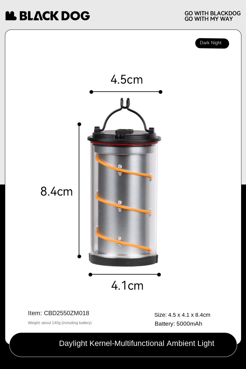 Blackdog ENTERNAL DAY Pocket Flashlight Portable Ultralight 2 in 1 Flashlight Lantern Detachable Atmosphere Lamp Waterproof LED Flash Light USB C Charging