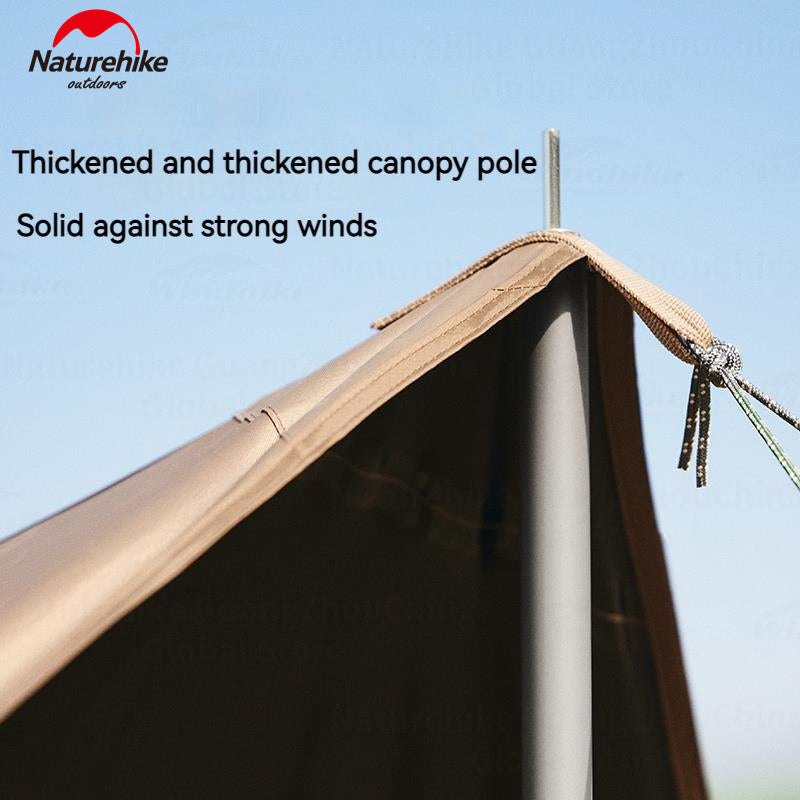 Naturehike CANOPY OF THE SKY LITE Portable Camping Sun Shelter Awning Canopy Tarp Tent UV Sunscreen Large Space 11㎡ / 17㎡ Sunshade Black Coating Vinyl