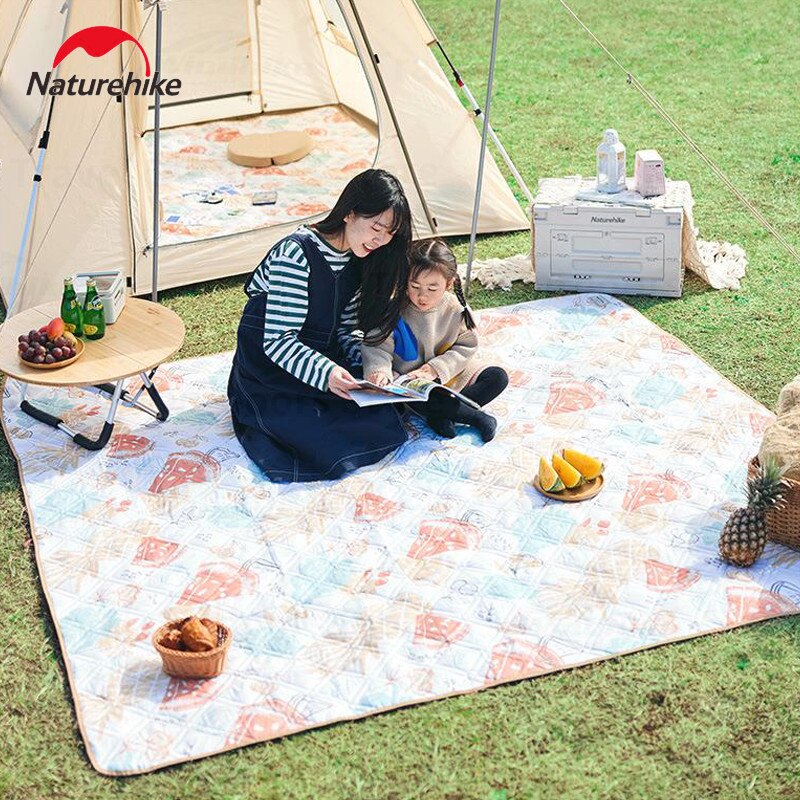 Naturehike Ultrasonic Peach Skin Picnic Mat Portable Large Area Picnic Mattress Waterproof Park Outing Mat Outdoor Spring Summer Camping Mat
