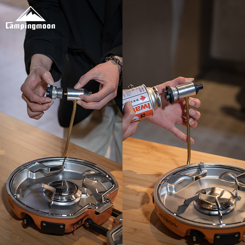 Campingmoon Z19 Propane To Standard Butane Converter Portable Connector Coleman Stove Torch Adapter To Nozzle Card Type Canister Fuel Adaptor