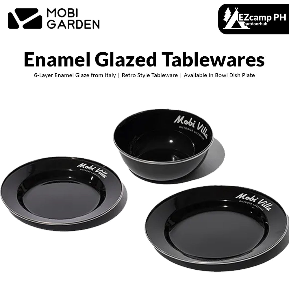 Mobi Garden Enamel Glazed Bowl Dish Plate Layer Italian Enamelware
