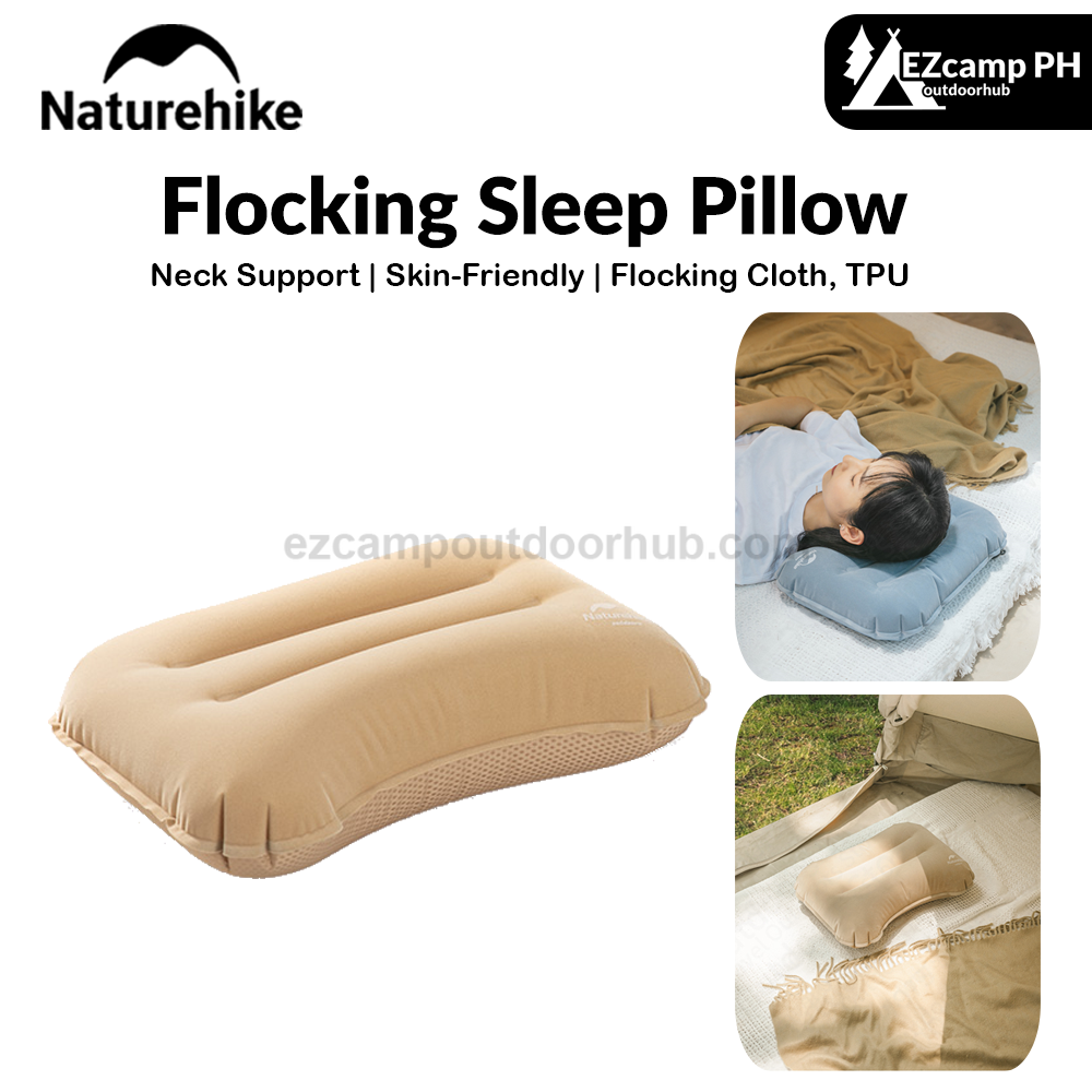Naturehike Flocking Sleep Pillow Portable Ultralight Folding TPU