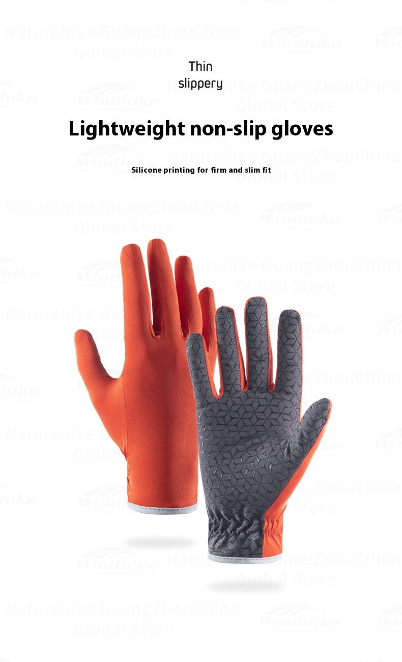 Naturehike Non-Slip Gloves Portable Unisex Outdoor Sunscreen Thin Touch Screen Breathable Gloves For Running Sports Hiking Mountaineering