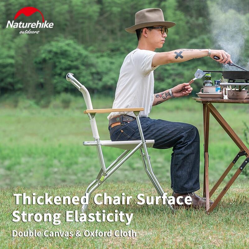 Naturehike Camping Louvre Kermit Portable Folding Chair High Low Foldable Outdoor Seat Ultralight Aluminum Alloy Bracket Canvas Material 120kg Max