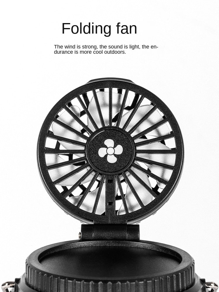 Blackdog BLACK SEAL 2 in 1 Lantern Fan Multipurpose LED Camping Lamp Light 3 Adjustable Speed Stepless Dimming USB Charging 1200mAh Battery Outdoor