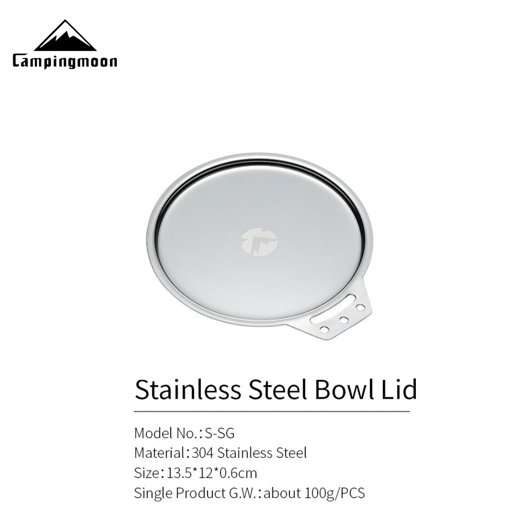 CAMPINGMOON Stainless Steel Sierra Bowl Portable Lightweight Multi-Function  Hanging Cup Tableware Cookware Utensil 310/450ml Outdoor Camping Hiking