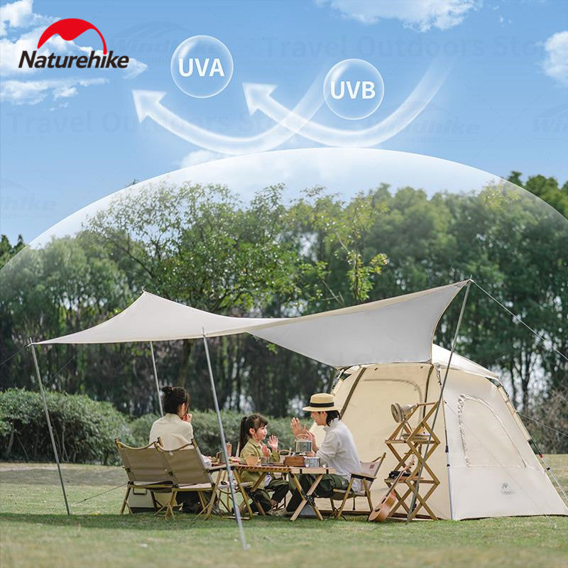 Naturehike ANGO Fast Automatic Tent Detachable Canopy Awning Tarp For 1 to 3 Persons Quick Open Camping Tent Sunshade Tarp All-In-One Pop Up Family For Outdoor Beach Garden Hiking Nature hike