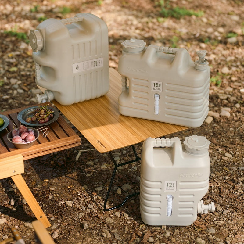 Naturehike Portable Water Bucket Outdoor PE Food Grade Plastic Liquid Bottle Container With Faucet Drinking Water Storage Tank Camping Hiking Beach Picnic Travel Heavy Duty Original Nature Hike
