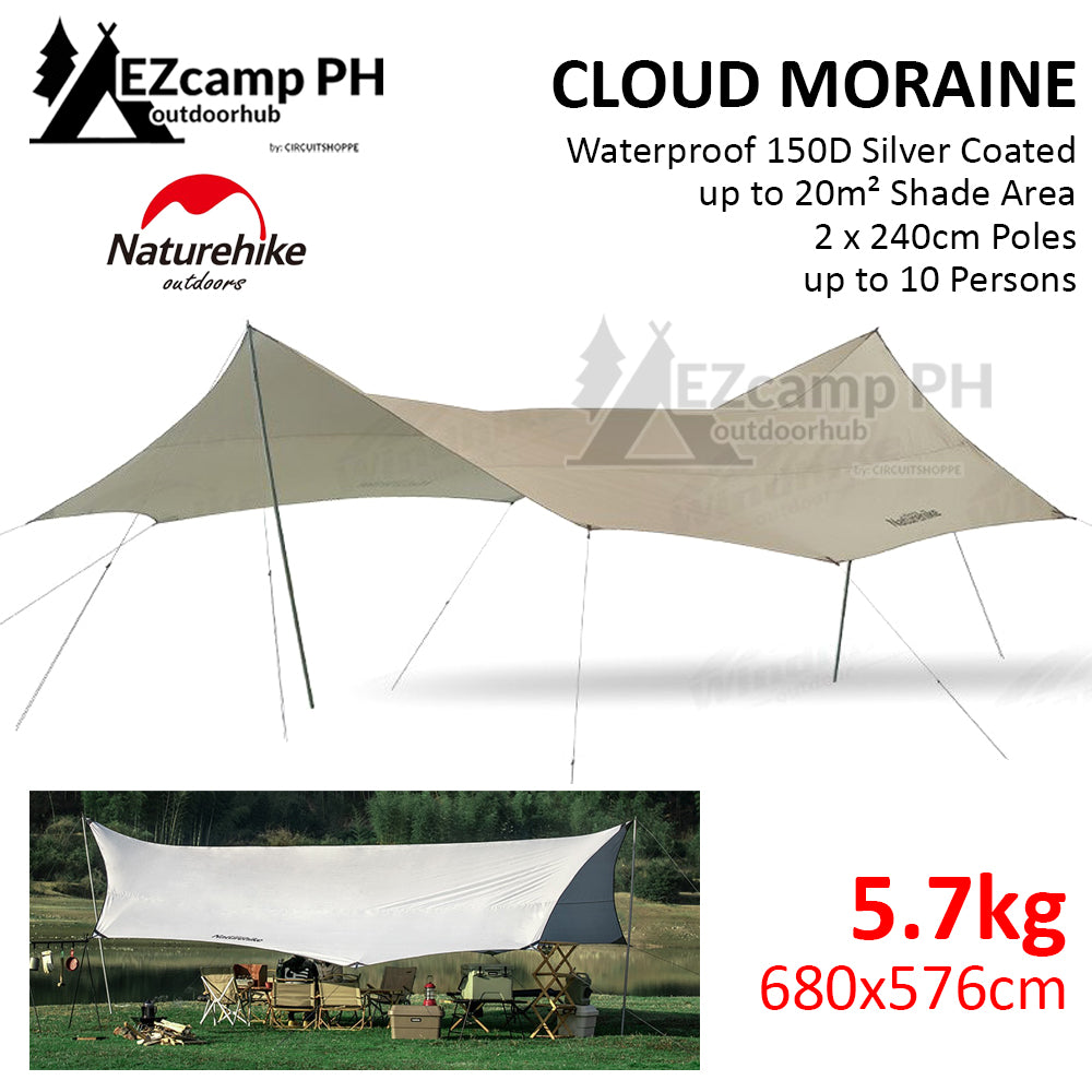 Naturehike CLOUD MORAINE Extra Large Camping Awning Canopy Tarp –  ezcampphoutdoorhub