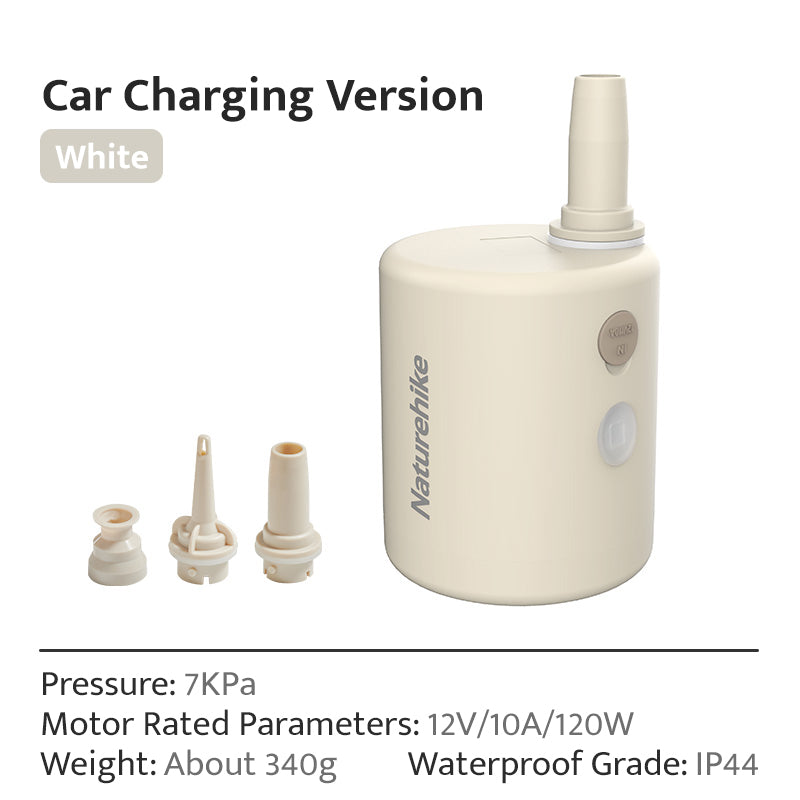 Naturehike High-Power Electric Air Pump Outdoor Portable Ultralight Camping Fast Inflate Deflate Electric Vacuum Pump For Air Cushion Mattress Pillows Inflatable Bed Campig Hiking Picnic Beach Travel Heavy Duty Original Nature Hike
