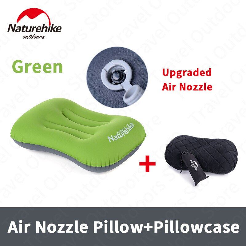 Naturehike AEROS Series Inflatable Pillow Portable Ultralight Air Inflatable TPU Pillow With Optional Comfortable Pillow Cover Case Inflate Inflating Camping Outdoor Hiking Beach Picnic Travel Original Nature Hike
