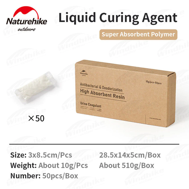 Naturehike Portable Outdoor Camping Travel Toilet Detachable Internal Liner Optional Biodegradable Trash Waste Garbage Storage Bag Liquid Coagulant