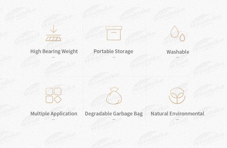Naturehike Outdoor Folding Portable Toilet Bin Collapsible Camping Trash Seat Bowl with Optional Garbage Waste Bag and Liquid Curing Agent Coagulant