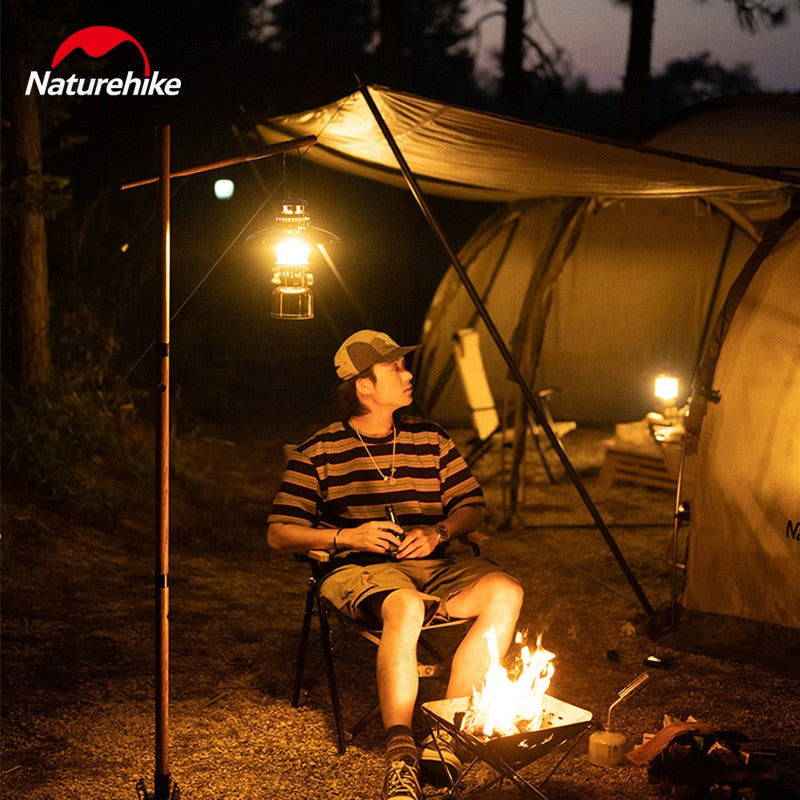 Naturehike Portable Retro Atmosphere Gas Lamp Outdoor Vintage Hanging Lantern Night Light Tent Butane Fuel Lamp Lighting Electronic Spark Outdoor Hiking Beach Picnic Travel Heavy Duty Original Nature Hike