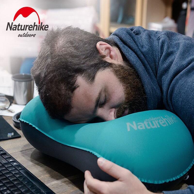 Naturehike AEROS Series Inflatable Pillow Portable Ultralight Air Inflatable TPU Pillow With Optional Comfortable Pillow Cover Case Inflate Inflating Camping Outdoor Hiking Beach Picnic Travel Original Nature Hike