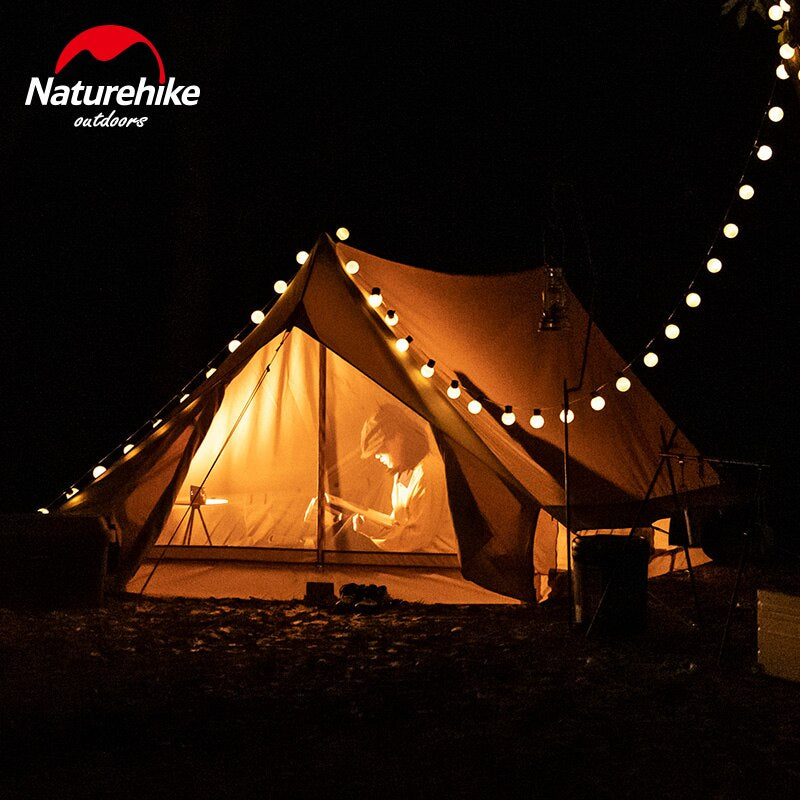Naturehike EXTEND Series 5.6 Blended Cotton Canvas Eaves A-Roof 5.6m² Waterproof Camping Glamping Outdoor Tent Premium Family Group for 3 to 4 Person