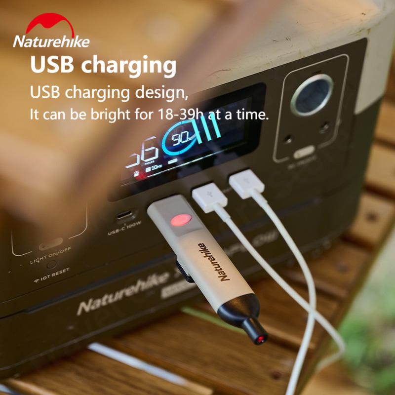 Naturehike Safety Warning Wind Rope Light Portable Lightweight 4 Modes Lighting String Lights Guide Lines Warning Atmosphere Ambient IPX5 Waterproof USB Charging Outdoor Camping Beach Travel Original Nature Hike
