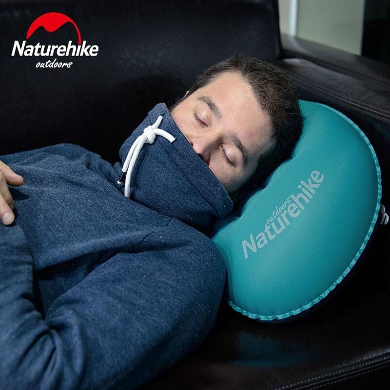 Naturehike AEROS Series Inflatable Pillow Portable Ultralight Air Inflatable TPU Pillow With Optional Comfortable Pillow Cover Case Inflate Inflating Camping Outdoor Hiking Beach Picnic Travel Original Nature Hike