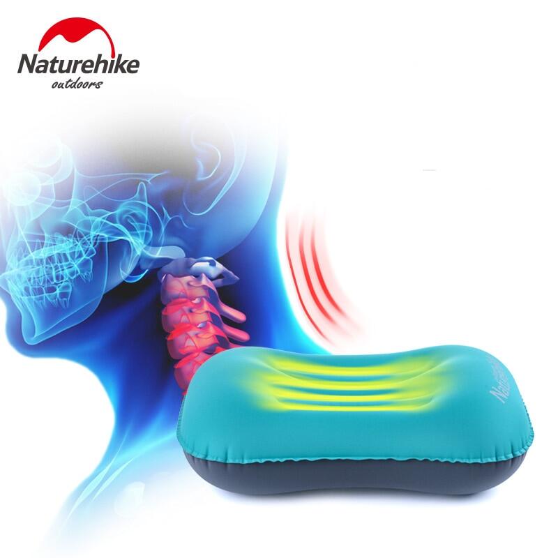 Naturehike AEROS Series Inflatable Pillow Portable Ultralight Air Inflatable TPU Pillow With Optional Comfortable Pillow Cover Case Inflate Inflating Camping Outdoor Hiking Beach Picnic Travel Original Nature Hike