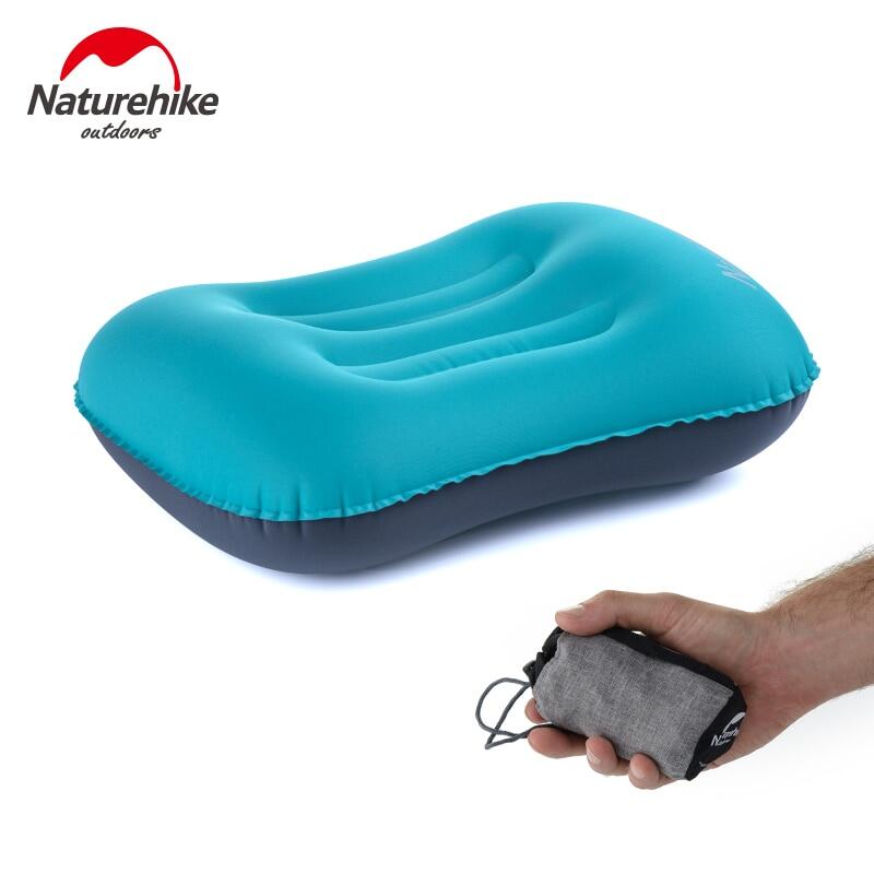 Naturehike AEROS Series Inflatable Pillow Portable Ultralight Air Inflatable TPU Pillow With Optional Comfortable Pillow Cover Case Inflate Inflating Camping Outdoor Hiking Beach Picnic Travel Original Nature Hike