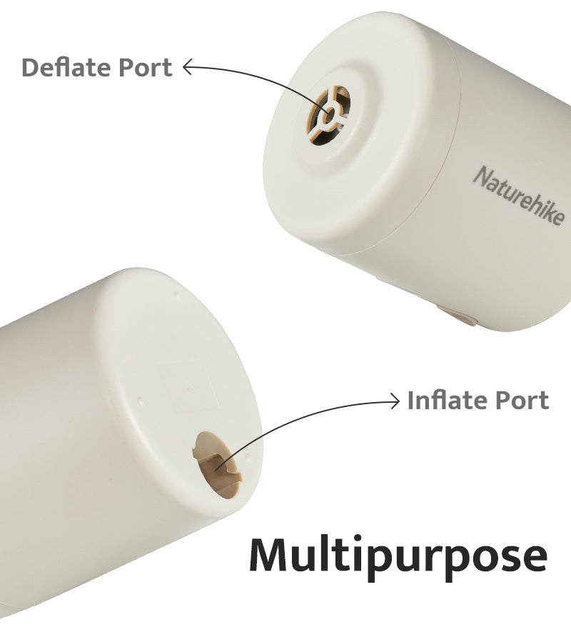 Naturehike High-Power Electric Air Pump Outdoor Portable Ultralight Camping Fast Inflate Deflate Electric Vacuum Pump For Air Cushion Mattress Pillows Inflatable Bed Campig Hiking Picnic Beach Travel Heavy Duty Original Nature Hike