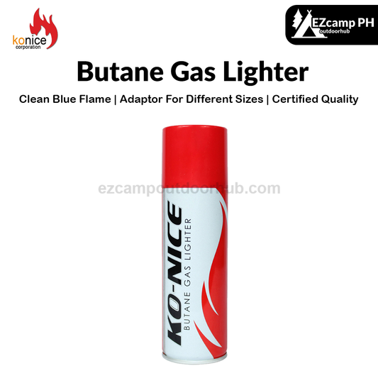 KONICE Butane Gas Lighter Universal Compatibility 5-in-1 Adjustable Nozzle Adaptor High-Performance Flame Igniter Fluid Safe & Reliable Outdoor