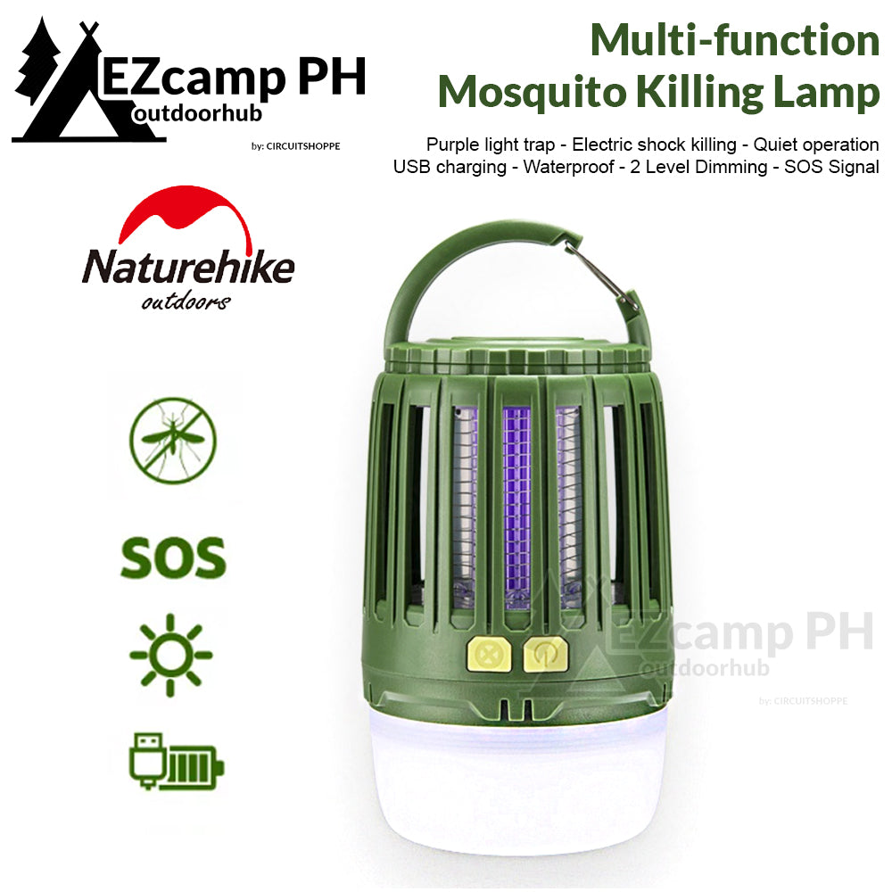 Naturehike Mosquito Killing Outdoor Lamp Repellant Multi-Function Camping Anti Insect Waterproof Tent Lantern Light LED USB Rechargeable