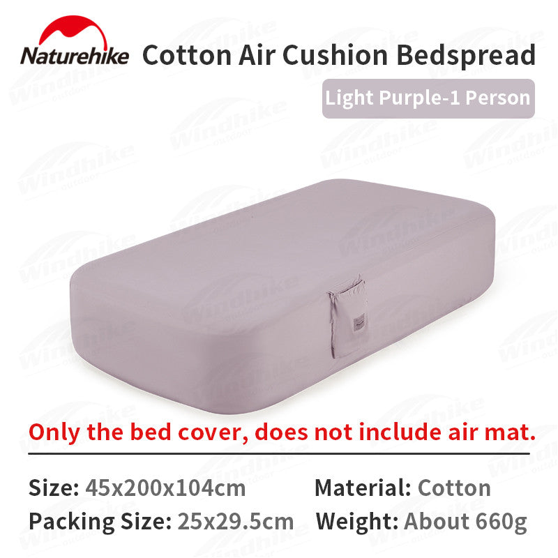 Naturehike Portable Cotton Air Cushion Bedspread Keep Out Dust All Cotton Breathable Mattress Cover Inflatable Bed Cover (Air Mat Not Included)