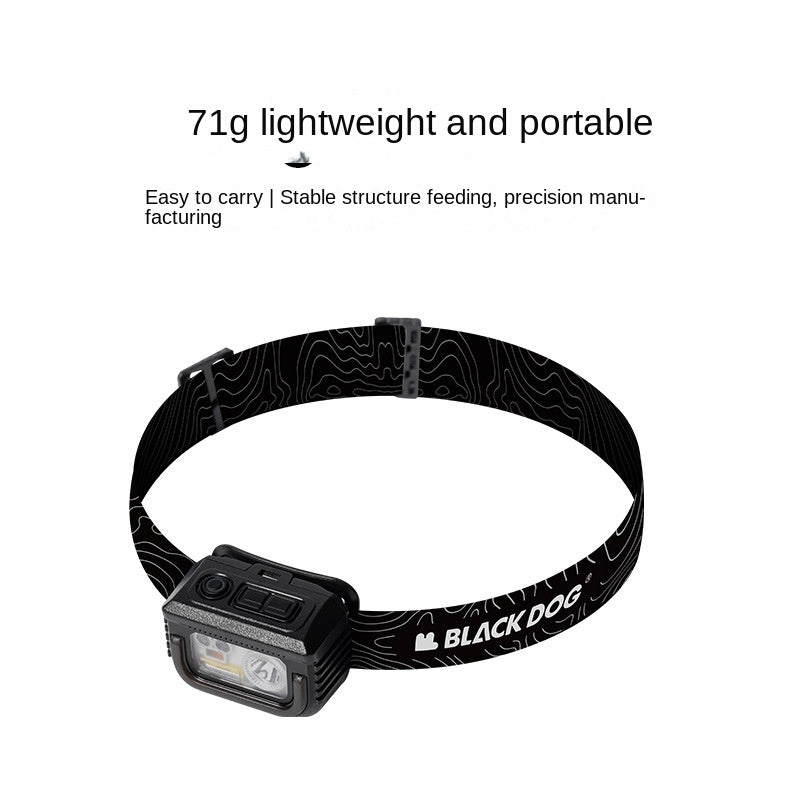 BLACKDOG by Naturehike WILD Multifunctional Induction Sensor Headlamp USB Charging Rechargeable Outdoor Camping Hiking Black Head Lamp Light IPX5 Waterproof Original Heavy Duty Black Dog Nature Hike