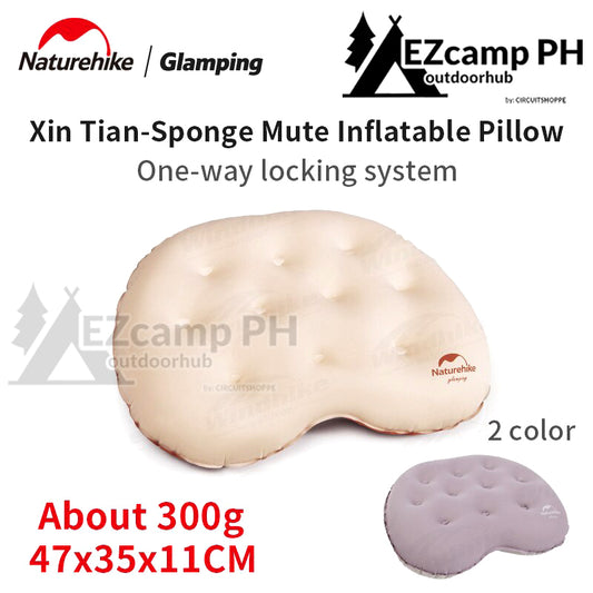 Naturehike Outdoor 3D TPU Sponge Inflatable Silent Pillow Portable Ultralight 300g Heart-shaped Comfortable Sponge Foam Travel Hiking Camping