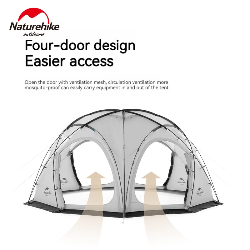 Naturehike SHEPHERD Series Geodesic Dome Style 4-Season Camping Tent Outdoor Waterproof Windproof 3 Sizes Extra Large 20m² Space 12 Person ARIES