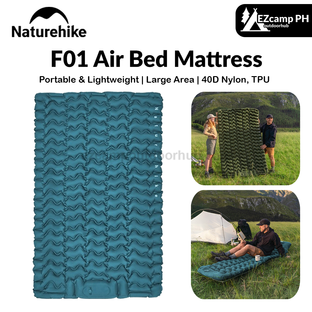 Naturehike F01 Air Bed Mattress Multipurpose Thickened Single Double Sleeping Bed Ultralight Inflatable Camping Mat Waterproof Outdoor Travel