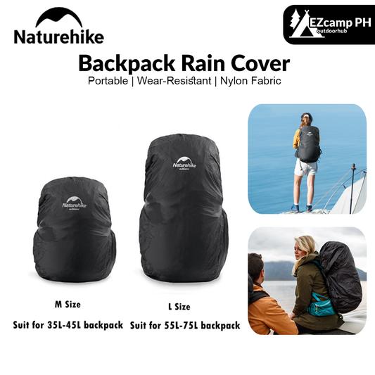 Naturehike Backpack Rain Cover Portable Lightweight 35-75L Dustproof Waterproof Backpacks Cover Nylon Fabric Riding Cycling Mountaineering Travel Camping Hiking Trekking Original Nature Hike