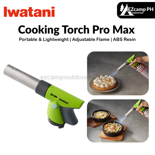 IWATANI CB-TC-CKGR Cooking Torch Pro Max Portable Lightweight Butane Gas Torch Burner Fire Gun Lighter Flamethrower Adjustable Flame