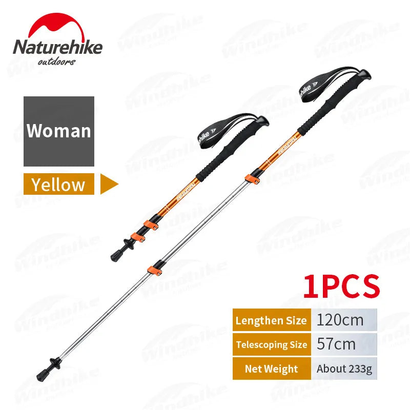 Naturehike ST01 v2 Aluminum Alloy Hiking Trekking Pole Rubber Tip ...