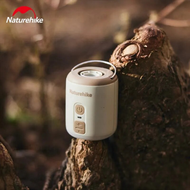 Naturehike WIND MINI Multifunctional Air Pump Lantern Ultralight Portable Lamp Light Inflatable Pump Outdoor Camping Hiking Equipment Tool Inflate Deflate 4.5kpa Air Pressure USB C Rechargeable Tent Mattress Bed Pillow Mat Bed Nature Hike