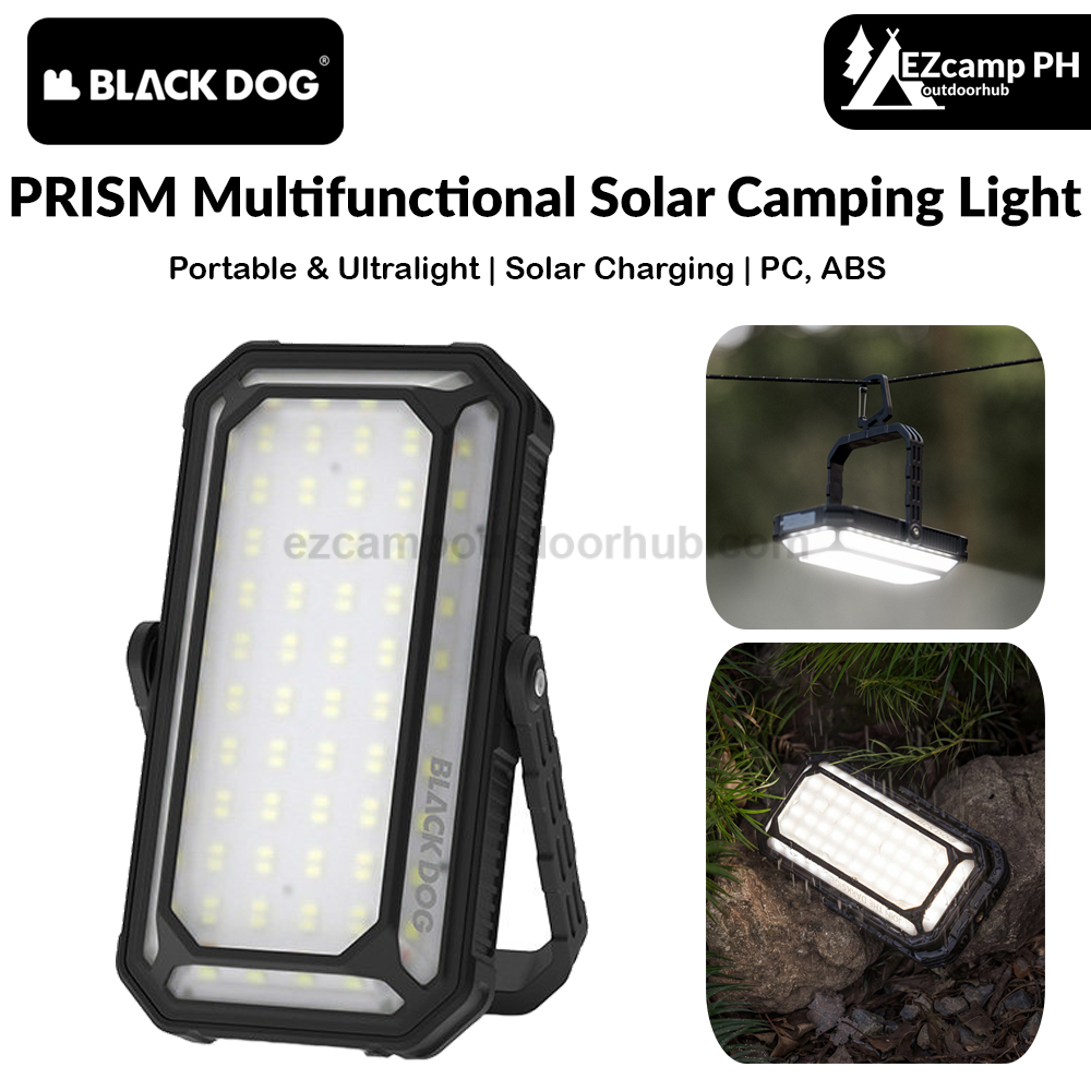 Blackdog PRISM Multifunctional Solar Camping Light Portable Lamp Large Hanging Magnetic Waterproof Shockproof Up 700 Lumens Tent Lantern Light Outdoor