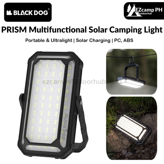 Blackdog PRISM Multifunctional Solar Camping Light Portable Lamp Large Hanging Magnetic Waterproof Shockproof Up 700 Lumens Tent Lantern Light Outdoor