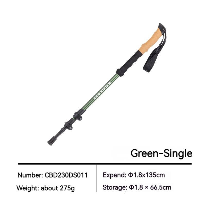 BLACKDOG by Naturehike Outdoor Telescopic 66.5-135CM 275g Walking Trek Rod Stick Ultralight 6061 Aluminum Alloy Portable Ultralight 3-Section External Lock Climbing Hiking Camping Stick Skiing Trekking Poles for Adult Black Dog Nature Hike