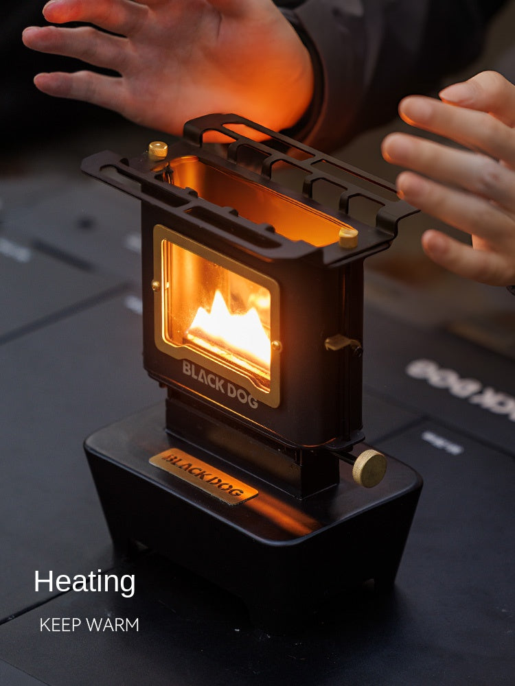 Blackdog CHAKRA Black Kerosene Lamp Multifunctional Stainless Steel Mini Tabletop Cooking Stove Aesthetic Vintage Style Outdoor Table Lantern Heater