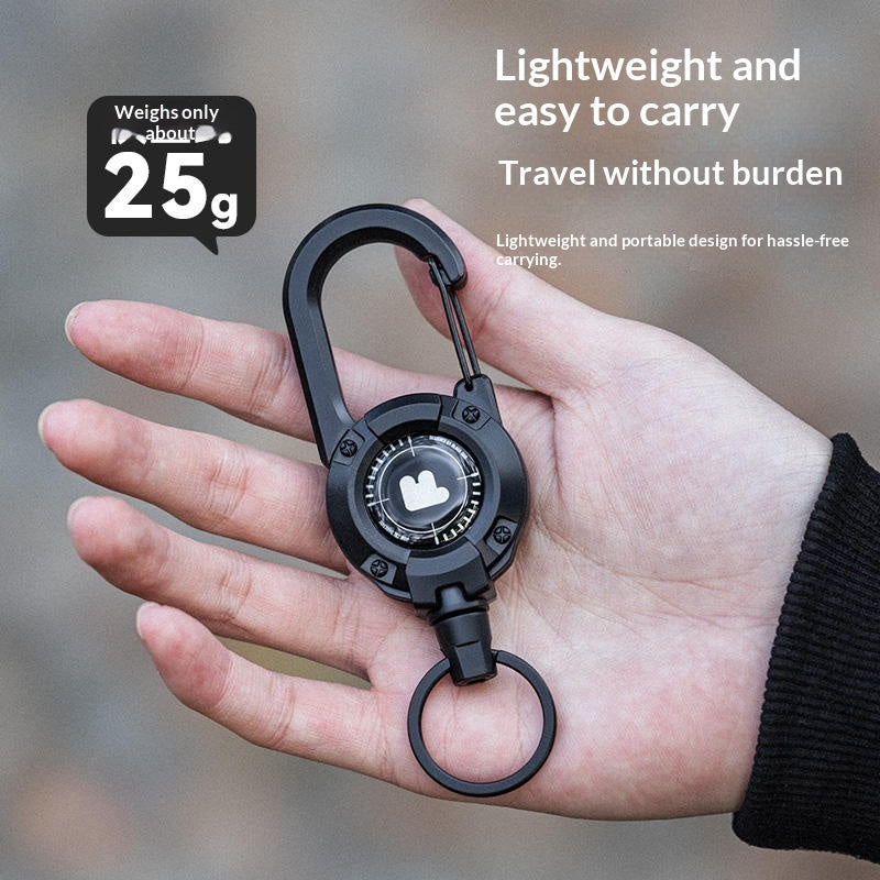 Blackdog Multifunctional Tactical Buckle Portable Ultralight Hook Clip Retractable 65cm Line 25g Carabiner Key Chain Outdoor Camping Hiking Travel